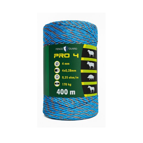Fence-Guard-PRO4-Villanypásztor-vezeték-4mm-Kék-narancs-400m-170Kg-035-Ωm-4db-vezetőszál-new-version-2