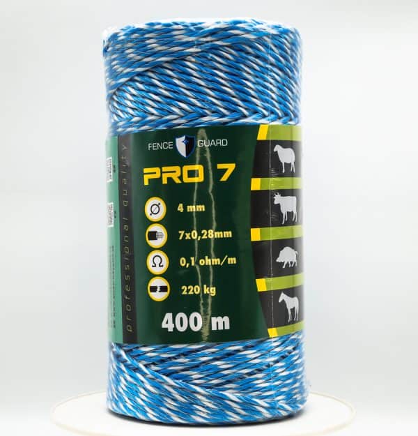Fence Guard PRO7 Villanypásztor vezeték Kék 400m 220Kg - 0 1 Ωm (2)